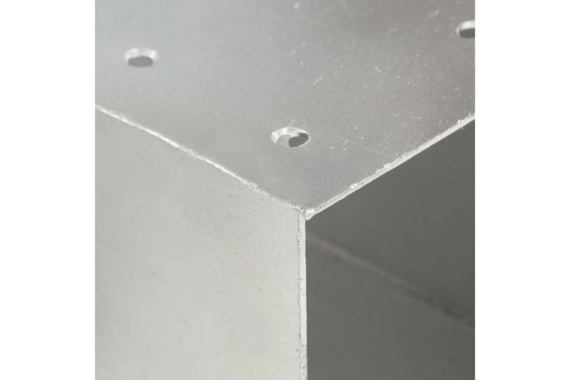 Stolpesko X-form galvanisert metall 71x71 mm - Gjerder & Grinder