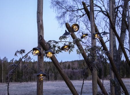 Globe Shade solcellelysslynge 180 cm - svart og transparent - Hagemøbler & utemiljø - Hagedekorasjon & utemiljø - Hagebelysning