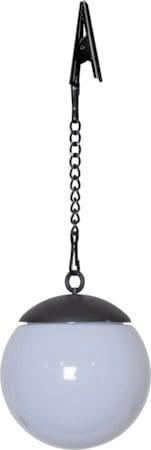 Globus solcelledekorasjon 10 cm - hvit og svart - Hagemøbler & utemiljø - Hagedekorasjon & utemiljø - Hagebelysning