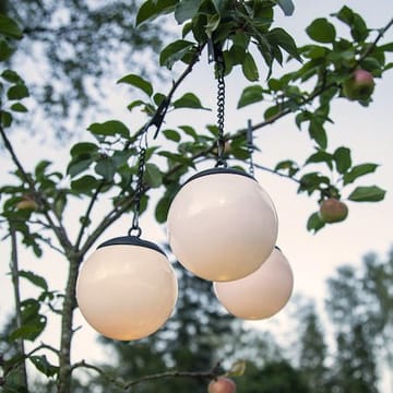 Globus solcelledekorasjon 10 cm - hvit og svart - Hagemøbler & utemiljø - Hagedekorasjon & utemiljø - Hagebelysning