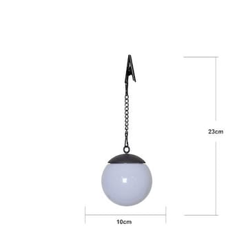 Globus solcelledekorasjon 10 cm - hvit og svart - Hagemøbler & utemiljø - Hagedekorasjon & utemiljø - Hagebelysning
