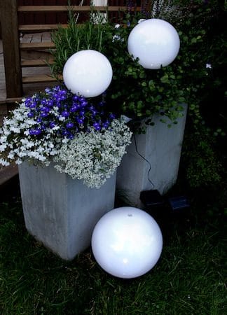 Globus solcelledekorasjon 15 cm - hvit - Hagemøbler & utemiljø - Hagedekorasjon & utemiljø - Hagebelysning