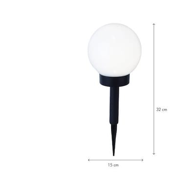 Globus solcelledekorasjon 15 cm - hvit - Hagemøbler & utemiljø - Hagedekorasjon & utemiljø - Hagebelysning