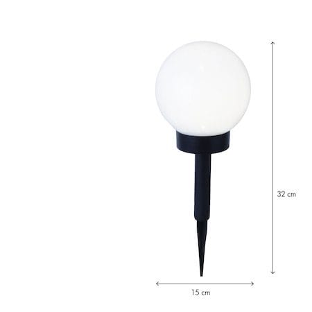 Globus solcelledekorasjon 15 cm - hvit - Hagemøbler & utemiljø - Hagedekorasjon & utemiljø - Hagebelysning