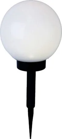 Globus solcelledekorasjon 20 cm - hvit og svart - Hagemøbler & utemiljø - Hagedekorasjon & utemiljø - Hagebelysning