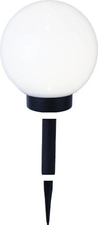 Globus solcelledekorasjon 20 cm - hvit og svart - Hagemøbler & utemiljø - Hagedekorasjon & utemiljø - Hagebelysning