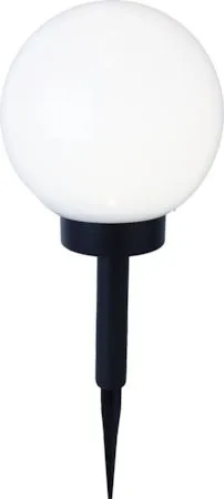 Globus solcelledekorasjon 20 cm - hvit og svart - Hagemøbler & utemiljø - Hagedekorasjon & utemiljø - Hagebelysning