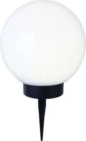 Globus solcelledekorasjon 20 cm - hvit og svart - Hagemøbler & utemiljø - Hagedekorasjon & utemiljø - Hagebelysning