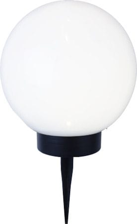 Globus solcelledekorasjon 20 cm - hvit og svart - Hagemøbler & utemiljø - Hagedekorasjon & utemiljø - Hagebelysning
