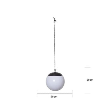 Globus solcelledekorasjon 20 cm - hvit - Hagemøbler & utemiljø - Hagedekorasjon & utemiljø - Hagebelysning