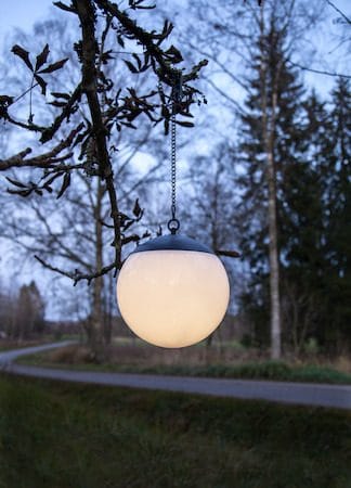 Globus solcelledekorasjon 20 cm - hvit - Hagemøbler & utemiljø - Hagedekorasjon & utemiljø - Hagebelysning