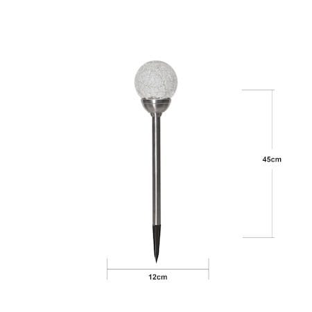 Glory solcellepinne 45 cm - sølvfarget/klar - Hagemøbler & utemiljø - Hagedekorasjon & utemiljø - Hagebelysning