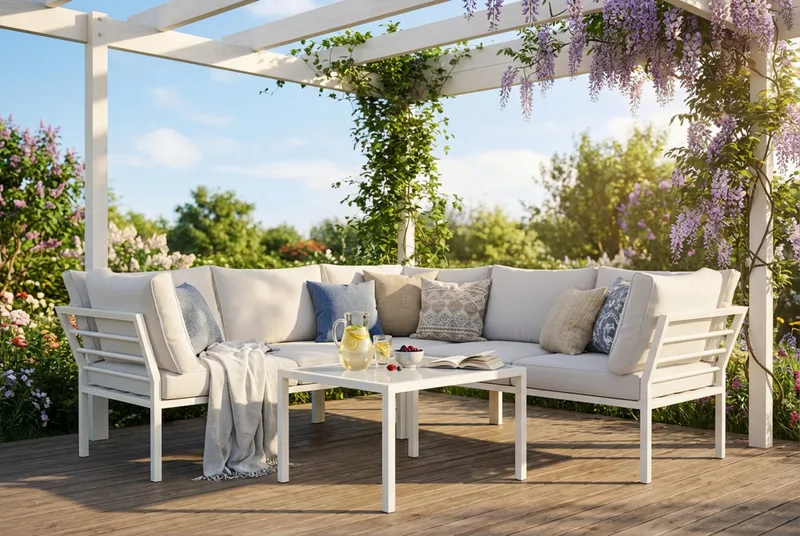 Ariany hjørnesofa utendørs 5-seters - Beige - Hagemøbler & utemiljø - Loungemøbler - Loungegrupper