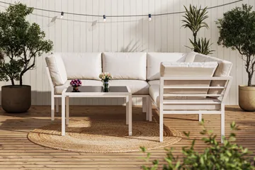 Ariany Sofagruppe 5-seter - Beige - Hagemøbler & utemiljø - Loungemøbler - Loungegrupper