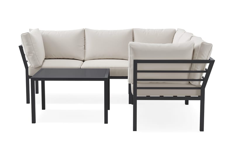 Ariany utendørs hjørnesofa, Svart