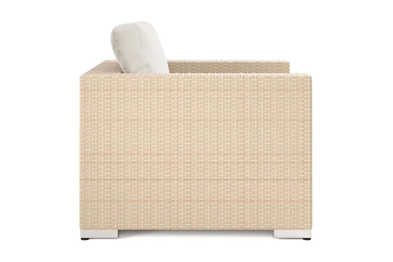 Bahamas Lounge Lenestol Utendørs i Kunstrotting - Beige - Hagemøbler & utemiljø - Loungemøbler - Loungestol utendørs