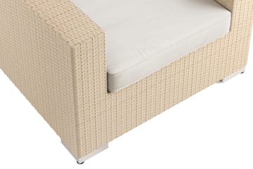 Bahamas Lounge Lenestol Utendørs i Kunstrotting - Beige - Hagemøbler & utemiljø - Loungemøbler - Loungestol utendørs