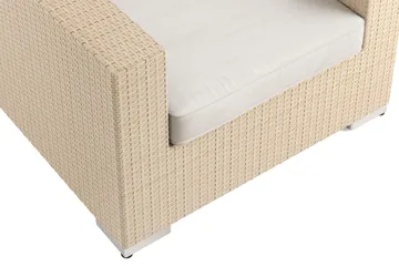 Bahamas Lounge Lenestol Utendørs i Kunstrotting - Beige - Hagemøbler & utemiljø - Loungemøbler - Loungestol utendørs
