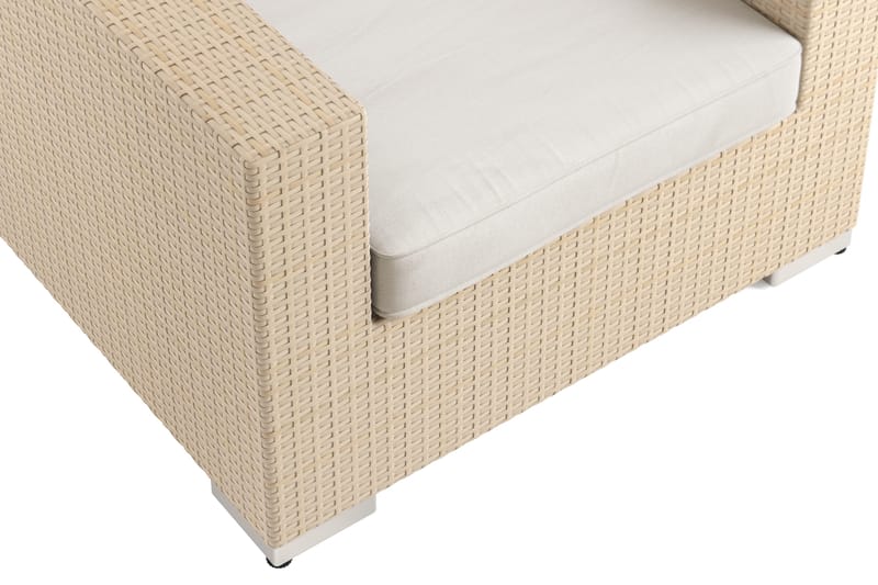 Bahamas Lounge Lenestol Utendørs i Kunstrotting - Beige - Hagemøbler & utemiljø - Loungemøbler - Loungestol utendørs