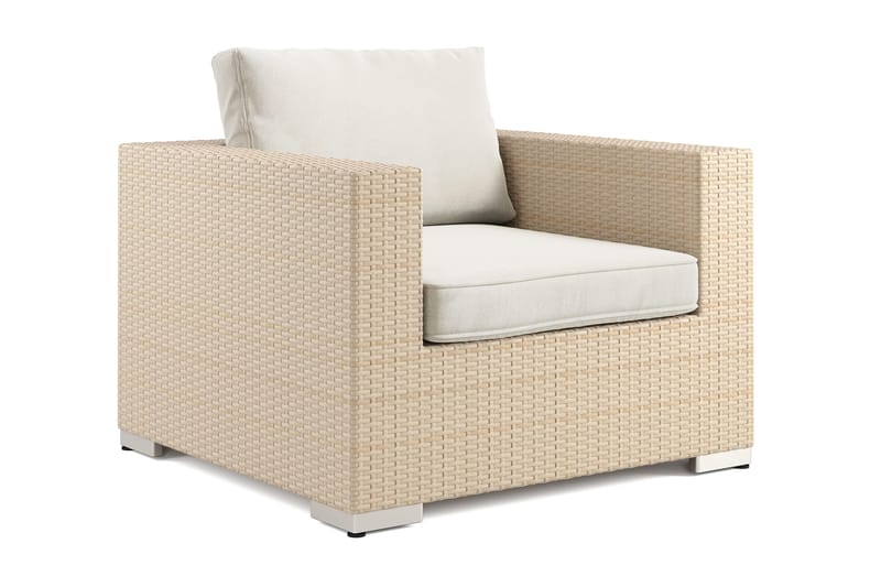 Bahamas Lounge Lenestol Utendørs i Kunstrotting, Beige