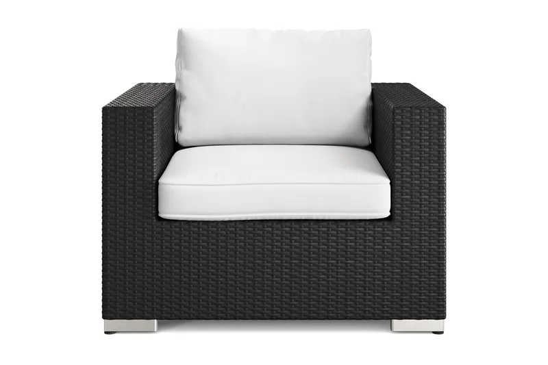 Bahamas Lounge Lenestol Utendørs i Kunstrotting - Svart - Hagemøbler & utemiljø - Loungemøbler - Loungestol utendørs