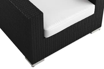 Bahamas Lounge Lenestol Utendørs i Kunstrotting - Svart - Hagemøbler & utemiljø - Loungemøbler - Loungestol utendørs