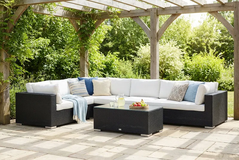 Bahamas Midtmodul Utendørs i Kunstrotting - Svart - Hagemøbler & utemiljø - Øvrig hagemøbler - Moduler - Midtmodul hagesofa