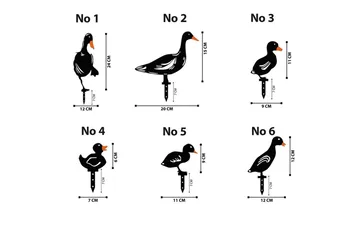 Dekorativt hage metalltilbehør sett Ender Svart - Svart - Hagemøbler & utemiljø - Hagedekorasjon & utemiljø - Hagefigurer & hagepynt