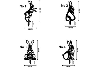 Dekorativt hage metalltilbehør sett Jarielhaven Svart - Svart - Hagemøbler & utemiljø - Hagedekorasjon & utemiljø - Hagefigurer & hagepynt