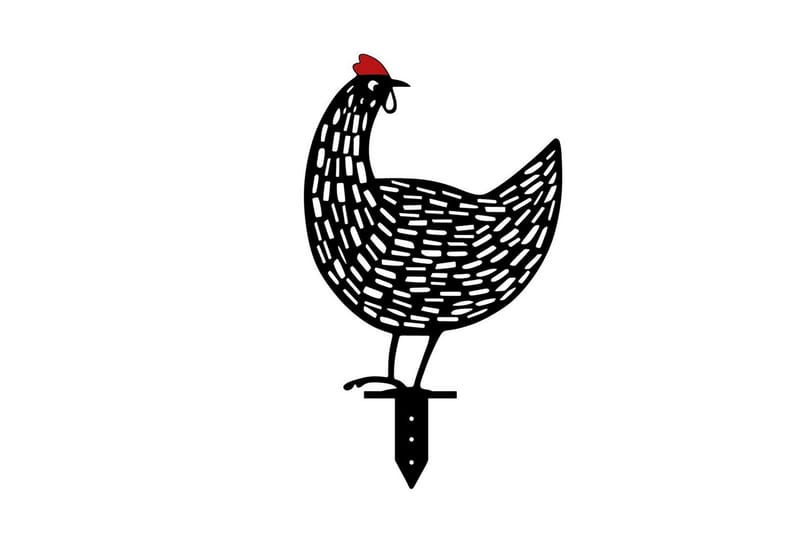 Dekorativt hage metalltilbehør sett Kyllinger Svart - Svart - Hagemøbler & utemiljø - Hagedekorasjon & utemiljø - Hagefigurer & hagepynt