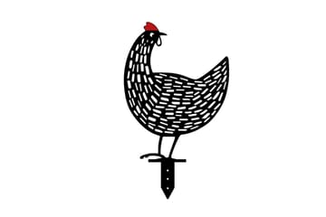 Dekorativt hage metalltilbehør sett Kyllinger Svart - Svart - Hagemøbler & utemiljø - Hagedekorasjon & utemiljø - Hagefigurer & hagepynt