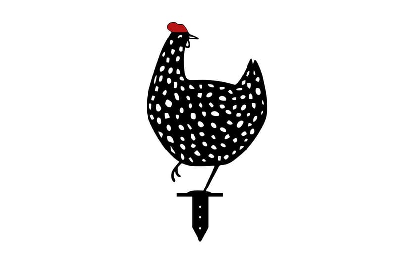 Dekorativt hage metalltilbehør sett Kyllinger Svart - Svart - Hagemøbler & utemiljø - Hagedekorasjon & utemiljø - Hagefigurer & hagepynt