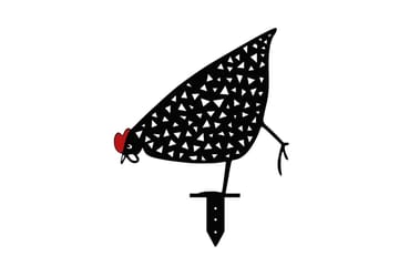 Dekorativt hage metalltilbehør sett Kyllinger Svart - Svart - Hagemøbler & utemiljø - Hagedekorasjon & utemiljø - Hagefigurer & hagepynt