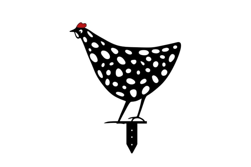 Dekorativt hage metalltilbehør sett Kyllinger Svart - Svart - Hagemøbler & utemiljø - Hagedekorasjon & utemiljø - Hagefigurer & hagepynt