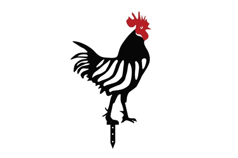 Dekorativt hage metalltilbehør sett Kyllingfamilie Svart Seks deler - Seks deler - Hagemøbler & utemiljø - Hagedekorasjon & utemiljø - Hagefigurer & hagepynt