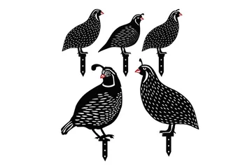 Dekorativt hage metalltilbehør sett Vaktler Svart - Svart - Hagemøbler & utemiljø - Hagedekorasjon & utemiljø - Hagefigurer & hagepynt