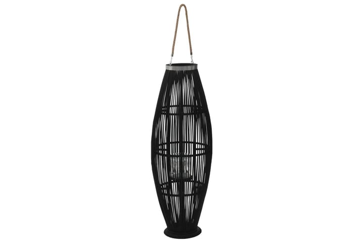 Hengelanterne for stearinlys bambus svart 95 cm - Lysestaker og lykter - Utelykt - Dekorasjon & innredningsdetaljer