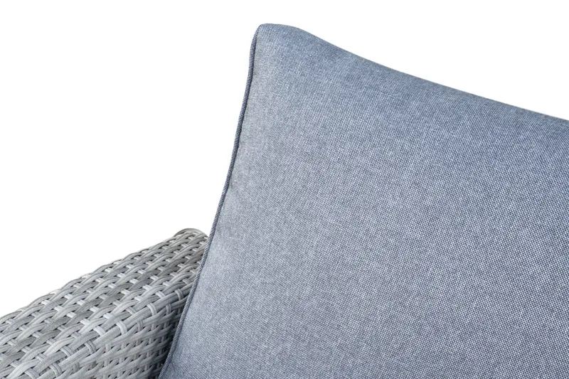 James Light Stor L-formet Vendbar Loungegruppe for Utendørs i Kunstrotting med Oppbevaring og Grå Puter - Grå - Hagemøbler & utemiljø - Loungemøbler - Loungegrupper