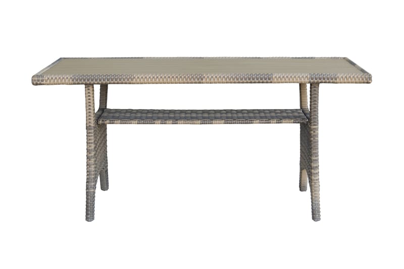 James Light Stor L-formet Vendbar Loungegruppe for Utendørs i Kunstrotting med Oppbevaring og Hvite Puter - Natur - Hagemøbler & utemiljø - Loungemøbler - Loungegrupper