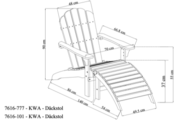 Landet dekkstol utendørs - Hvit - Hagemøbler & utemiljø - Stoler & Lenestoler - Solstoler - Dekkstol