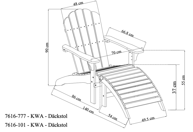 Landet dekkstol utendørs - Hvit - Hagemøbler & utemiljø - Stoler & Lenestoler - Solstoler - Dekkstol