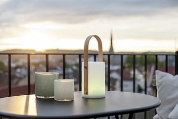 Lisa Lykt 12 cm - hvit og naturfarget - Hagemøbler & utemiljø - Hagedekorasjon & utemiljø - Hagefigurer & hagepynt - Utelykt