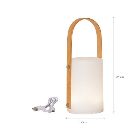 Lisa Lykt 12 cm - hvit og naturfarget - Hagemøbler & utemiljø - Hagedekorasjon & utemiljø - Hagefigurer & hagepynt - Utelykt