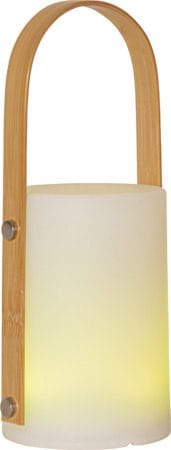 Lisa Lykt 12 cm - hvit og naturfarget - Hagemøbler & utemiljø - Hagedekorasjon & utemiljø - Hagefigurer & hagepynt - Utelykt