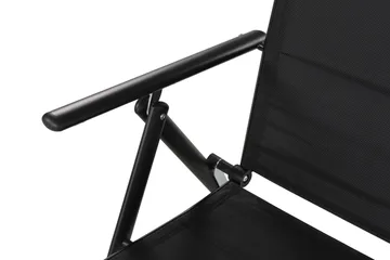 Maggie polstret regulerbar utestol - Svart - Hagemøbler & utemiljø - Stoler & Lenestoler - Posisjonsstoler