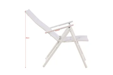 Maggie polstret regulerbar stol utendørs - Hvit - Hagemøbler & utemiljø - Stoler & Lenestoler - Posisjonsstoler