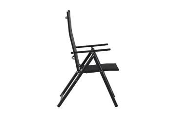 Maggie polstret regulerbar utestol - Svart - Hagemøbler & utemiljø - Stoler & Lenestoler - Posisjonsstoler