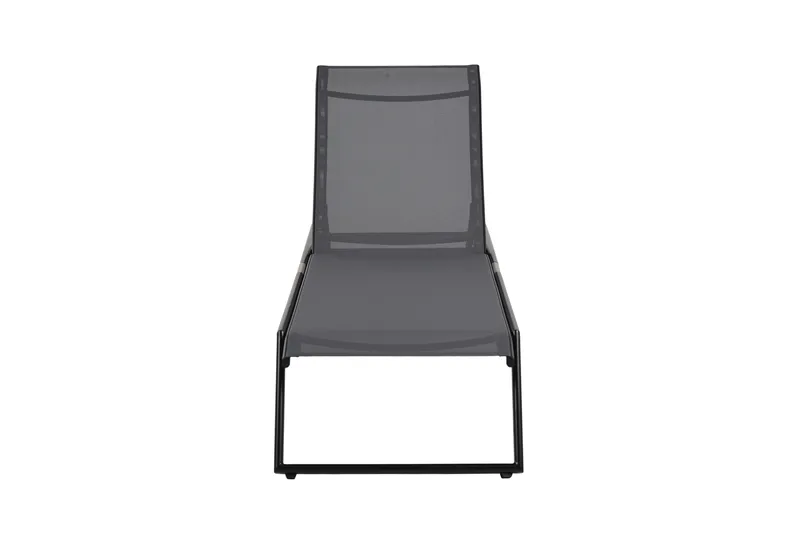 Monaco solseng med justerbar rygg i aluminium, grå tekstil - Svart - Hagemøbler & utemiljø - Stoler & Lenestoler - Solsenger & solvogner