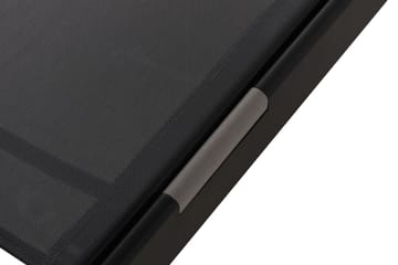 Monaco solseng med justerbar rygg i aluminium, grå tekstil - Svart - Hagemøbler & utemiljø - Stoler & Lenestoler - Solsenger & solvogner