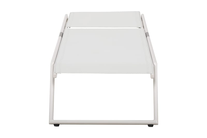 Monaco solseng med justerbar rygg i aluminium, hvit tekstil, Hvit